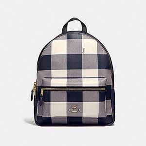 2019 Coach Buffalo Check Backpack
